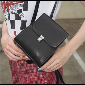 Brandy Melville faux leather mini backpack purse